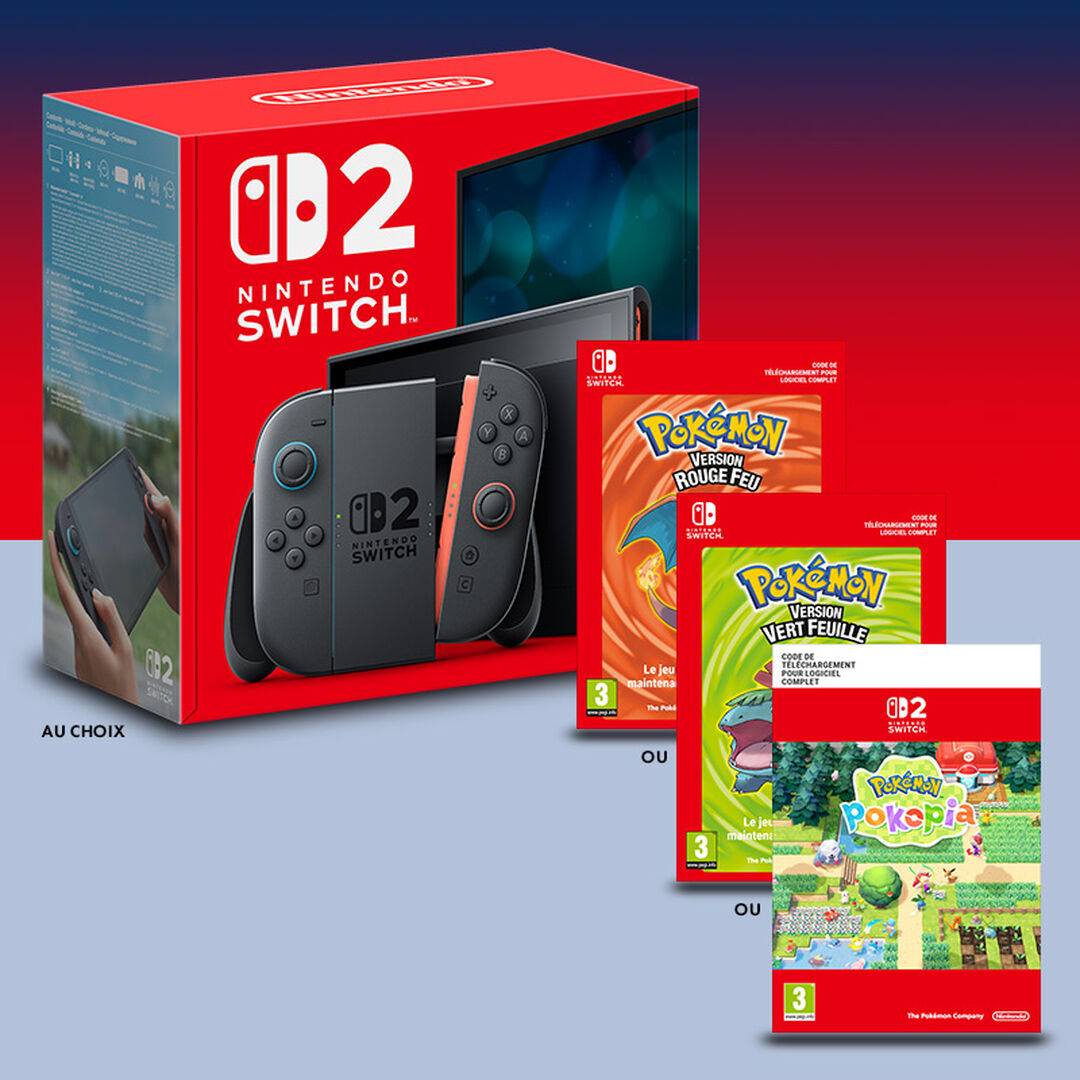 Pack Nintendo Switch 2 + Jeu Pokémon numérique (au choix)
