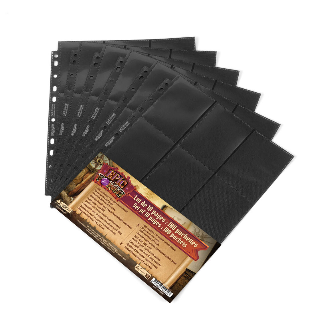 Pack 10 Feuilles Rangement Cartes | Epic Forge | Noir thumb 0